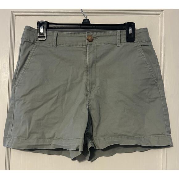 LOFT high rise washed twill short olive green size 6 - Picture 1 of 3